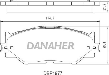 Danaher DBP1977 - Гальмівні колодки, дискові гальма avtolavka.club