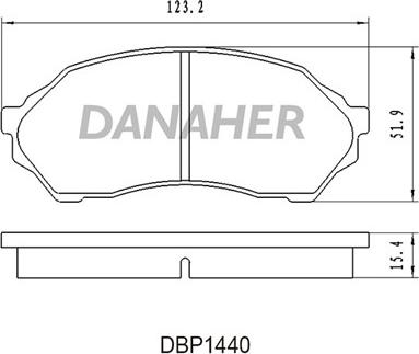 Danaher DBP1440 - Гальмівні колодки, дискові гальма avtolavka.club