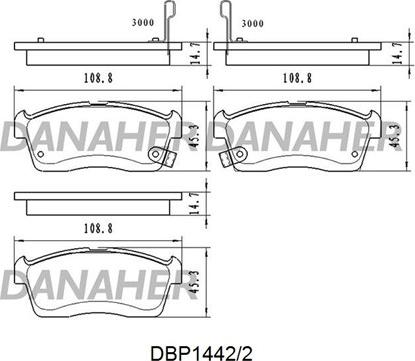 Danaher DBP1442/2 - Гальмівні колодки, дискові гальма avtolavka.club