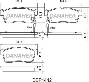 Danaher DBP1442 - Гальмівні колодки, дискові гальма avtolavka.club