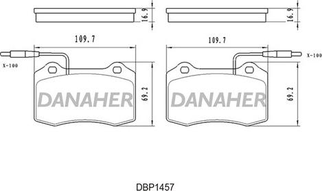 Danaher DBP1457 - Гальмівні колодки, дискові гальма avtolavka.club