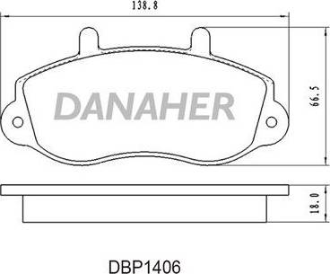 Danaher DBP1406 - Гальмівні колодки, дискові гальма avtolavka.club