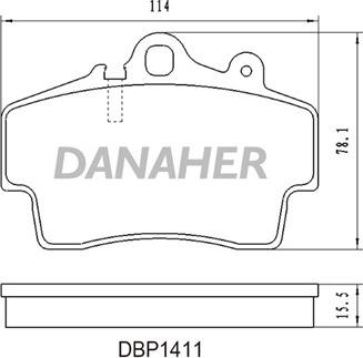 Danaher DBP1411 - Гальмівні колодки, дискові гальма avtolavka.club