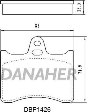 Danaher DBP1426 - Гальмівні колодки, дискові гальма avtolavka.club