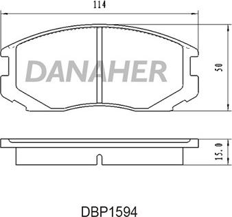 Danaher DBP1594 - Гальмівні колодки, дискові гальма avtolavka.club