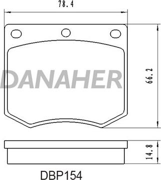 Danaher DBP154 - Гальмівні колодки, дискові гальма avtolavka.club