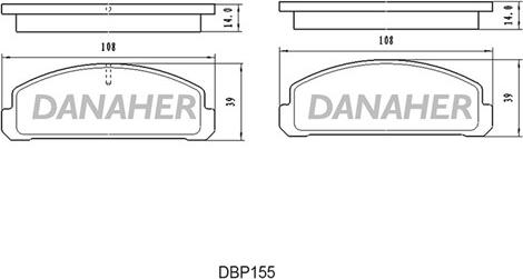 Danaher DBP155 - Гальмівні колодки, дискові гальма avtolavka.club