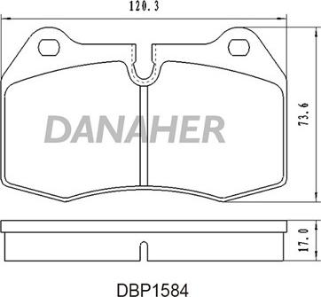 Danaher DBP1584 - Гальмівні колодки, дискові гальма avtolavka.club