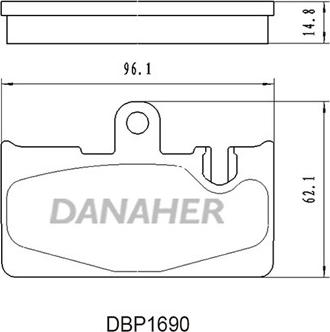 Danaher DBP1690 - Гальмівні колодки, дискові гальма avtolavka.club