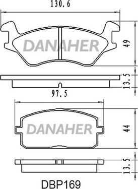 Danaher DBP169 - Гальмівні колодки, дискові гальма avtolavka.club