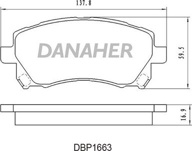 Danaher DBP1663 - Гальмівні колодки, дискові гальма avtolavka.club