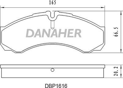 Danaher DBP1616 - Гальмівні колодки, дискові гальма avtolavka.club