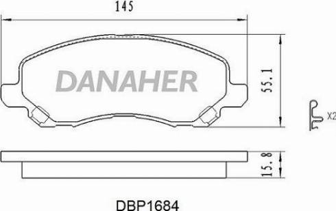 Danaher DBP1684 - Гальмівні колодки, дискові гальма avtolavka.club