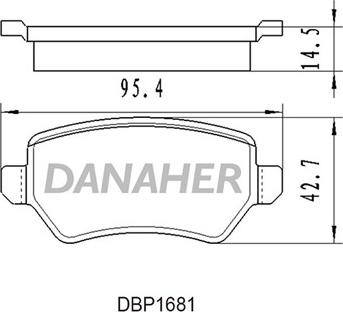 Danaher DBP1681 - Гальмівні колодки, дискові гальма avtolavka.club