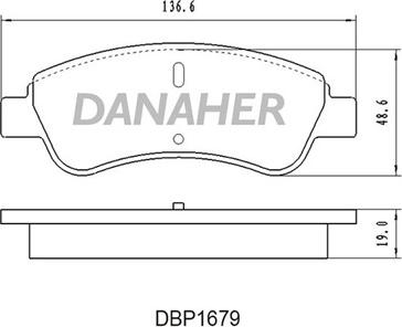 Danaher DBP1679 - Гальмівні колодки, дискові гальма avtolavka.club