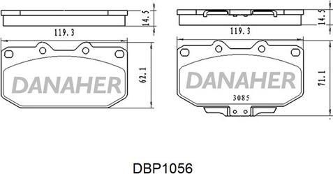 Danaher DBP1056 - Гальмівні колодки, дискові гальма avtolavka.club