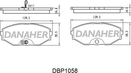 Danaher DBP1058 - Гальмівні колодки, дискові гальма avtolavka.club