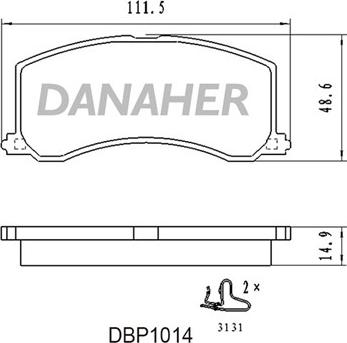 Danaher DBP1014 - Гальмівні колодки, дискові гальма avtolavka.club