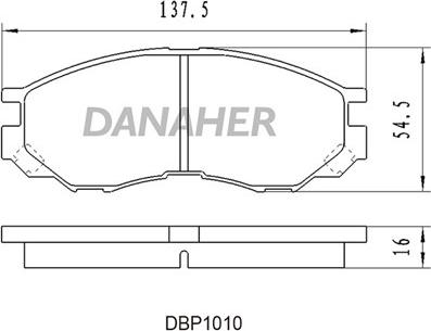 Danaher DBP1010 - Гальмівні колодки, дискові гальма avtolavka.club