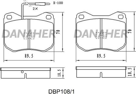 Danaher DBP108/1 - Гальмівні колодки, дискові гальма avtolavka.club