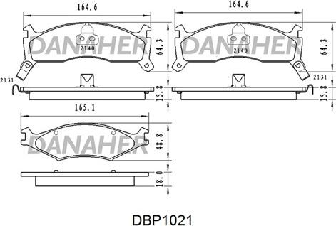 Danaher DBP1021 - Гальмівні колодки, дискові гальма avtolavka.club