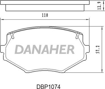 Danaher DBP1074 - Гальмівні колодки, дискові гальма avtolavka.club