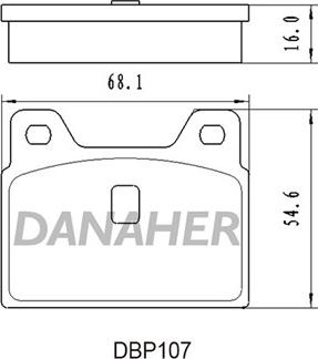 Danaher DBP107 - Гальмівні колодки, дискові гальма avtolavka.club