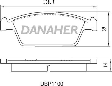 Danaher DBP1100 - Гальмівні колодки, дискові гальма avtolavka.club
