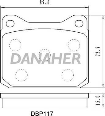 Danaher DBP117 - Гальмівні колодки, дискові гальма avtolavka.club