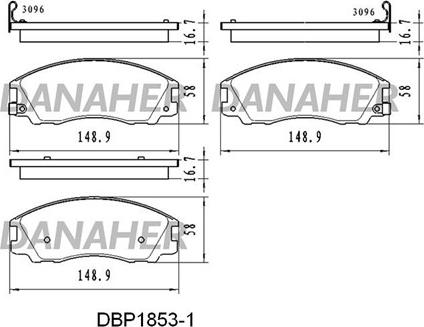 Danaher DBP1853/1 - Гальмівні колодки, дискові гальма avtolavka.club