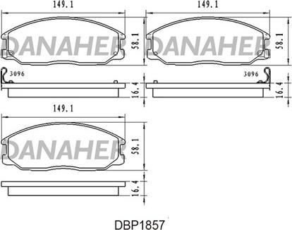 Danaher DBP1857 - Гальмівні колодки, дискові гальма avtolavka.club