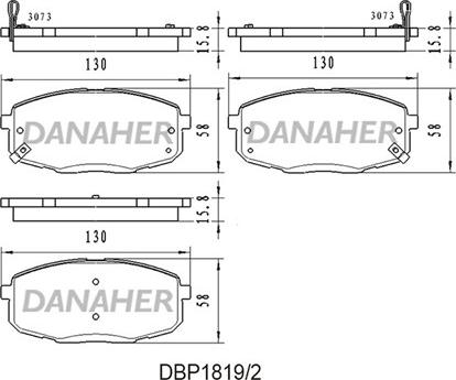 Danaher DBP1819/2 - Гальмівні колодки, дискові гальма avtolavka.club