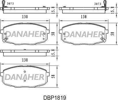 Danaher DBP1819 - Гальмівні колодки, дискові гальма avtolavka.club