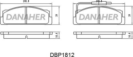 Danaher DBP1812 - Гальмівні колодки, дискові гальма avtolavka.club