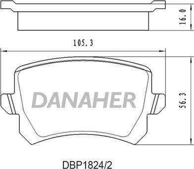 Danaher DBP1824/2 - Гальмівні колодки, дискові гальма avtolavka.club