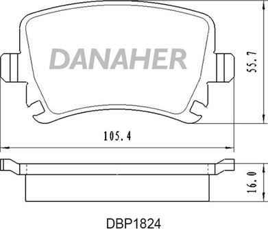 Danaher DBP1824 - Гальмівні колодки, дискові гальма avtolavka.club