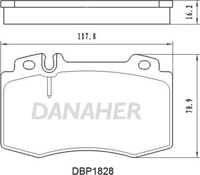 Danaher DBP1828 - Гальмівні колодки, дискові гальма avtolavka.club