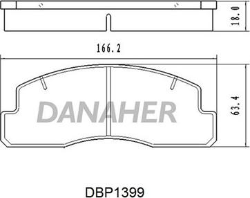 Danaher DBP1399 - Гальмівні колодки, дискові гальма avtolavka.club