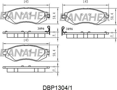 Danaher DBP1304/1 - Гальмівні колодки, дискові гальма avtolavka.club