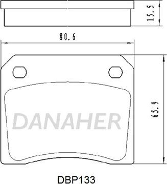 Danaher DBP133 - Гальмівні колодки, дискові гальма avtolavka.club
