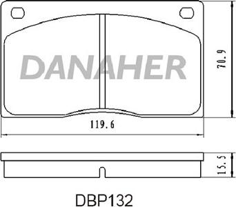 Danaher DBP132 - Гальмівні колодки, дискові гальма avtolavka.club