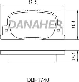 Danaher DBP1740 - Гальмівні колодки, дискові гальма avtolavka.club