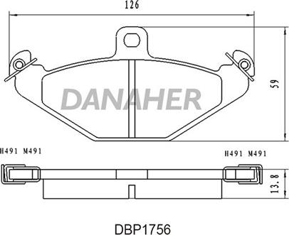 Danaher DBP1756 - Гальмівні колодки, дискові гальма avtolavka.club