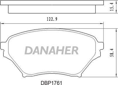 Danaher DBP1761 - Гальмівні колодки, дискові гальма avtolavka.club