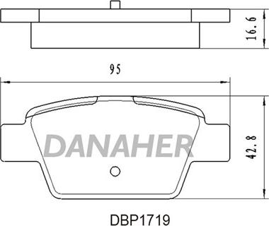 Danaher DBP1719 - Гальмівні колодки, дискові гальма avtolavka.club