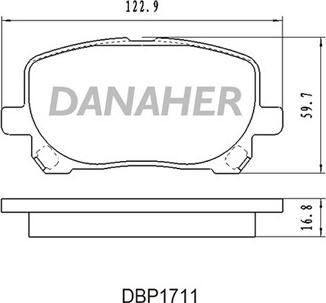 Danaher DBP1711 - Гальмівні колодки, дискові гальма avtolavka.club