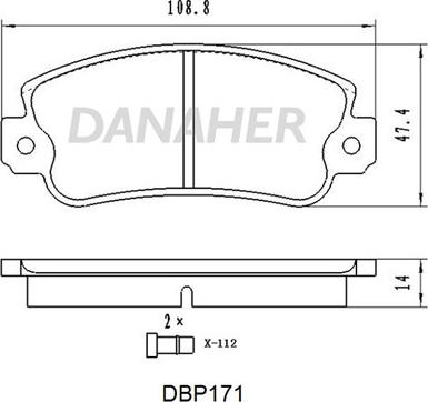 Danaher DBP171 - Гальмівні колодки, дискові гальма avtolavka.club