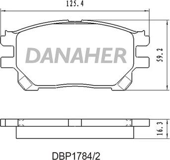 Danaher DBP1784/2 - Гальмівні колодки, дискові гальма avtolavka.club