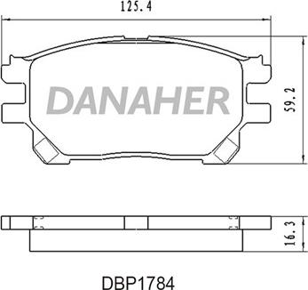 Danaher DBP1784 - Гальмівні колодки, дискові гальма avtolavka.club