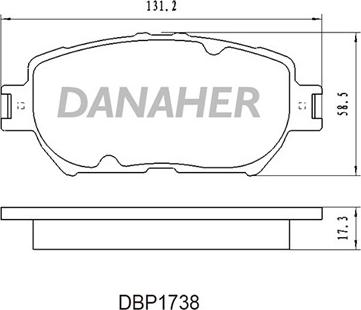 Danaher DBP1738 - Гальмівні колодки, дискові гальма avtolavka.club